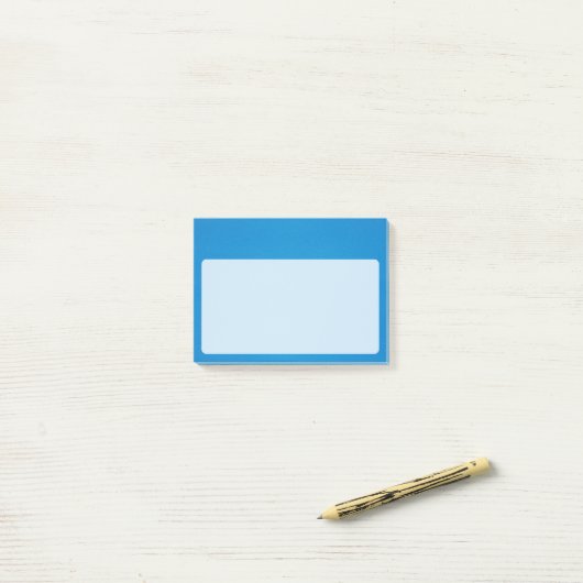 Helles Cerulean Blue mit griny Textur Post-it Klebezettel (Auf Schreibtisch)