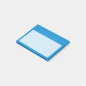 Helles Cerulean Blue mit griny Textur Post-it Klebezettel (angewinkelt)