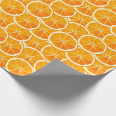 Helles Citrus Orange Slices Wrapping Paper Geschenkpapier (Ecke)