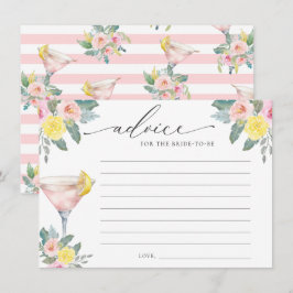 Helles Cocktailrezept für die Braut Begleitkarte