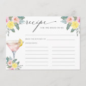 Helles Cocktailrezept für die Braut Begleitkarte (Vorderseite)