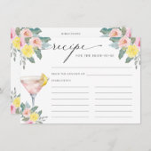 Helles Cocktailrezept für die Braut Begleitkarte (Vorne/Hinten)