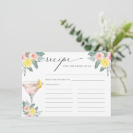 Helles Cocktailrezept für die Braut Begleitkarte