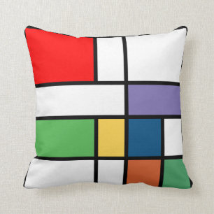 Helles Colorblock Pop-Kunstthrow-Kissen Kissen