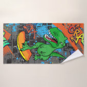 Helles, cooles nahtloses Muster mit Dinosaurier au Badehandtuch (Badehandtuch)