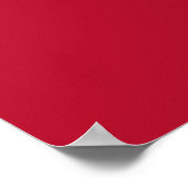 Helles Crimson Red Solid Trend Farbe Hintergrund Poster (Ecke)