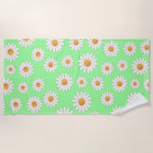 Helles Daisy Muster - Blumensommeraccessoire - Strandtuch (Vorderseite)