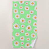 Helles Daisy Muster - Blumensommeraccessoire - Strandtuch (Vorderseite)