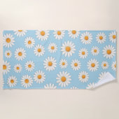Helles Daisy Muster - Blumensommeraccessoire - Strandtuch (Vorderseite)