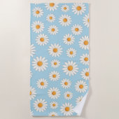 Helles Daisy Muster - Blumensommeraccessoire - Strandtuch (Vorderseite)