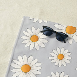 Helles Daisy Muster - Blumensommeraccessoire - Strandtuch