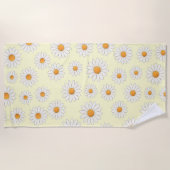 Helles Daisy Muster - Blumensommeraccessoire - Strandtuch (Vorderseite)