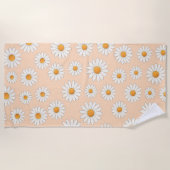 Helles Daisy Muster - Blumensommeraccessoire - Strandtuch (Vorderseite)