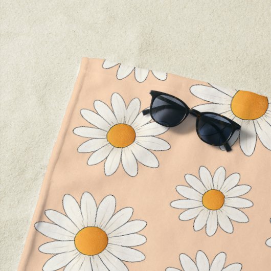 Helles Daisy Muster - Blumensommeraccessoire - Strandtuch (Beispiel)