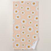 Helles Daisy Muster - Blumensommeraccessoire - Strandtuch (Vorderseite)