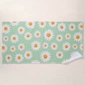 Helles Daisy Muster - Blumensommeraccessoire - Strandtuch (Vorderseite)