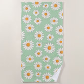 Helles Daisy Muster - Blumensommeraccessoire - Strandtuch (Vorderseite)