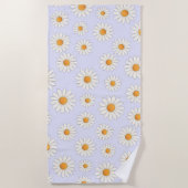 Helles Daisy Muster - Blumensommeraccessoire - Strandtuch (Vorderseite)