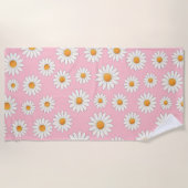 Helles Daisy Muster - Blumensommeraccessoire - Strandtuch (Vorderseite)