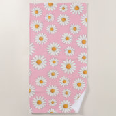 Helles Daisy Muster - Blumensommeraccessoire - Strandtuch (Vorderseite)