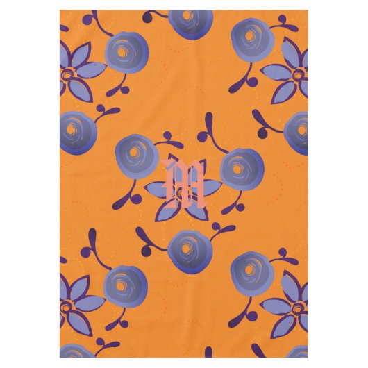 Helles Dekorationsmuster Big Floral Muster Tischdecke (Vorderseite)