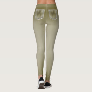 Helles Denim mögen Taschen-Leggings Leggings
