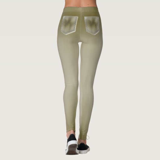 Helles Denim mögen Taschen-Leggings Leggings (Rückseite)