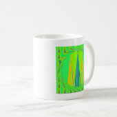 Helles Design Edgy Geometrie Neon Muster Kaffeetasse (VorderseiteRechts)