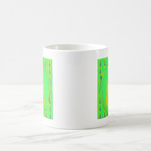 Helles Design Edgy Geometrie Neon Muster Kaffeetasse (Mittel)