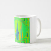 Helles Design Edgy Geometrie Neon Muster Kaffeetasse (VorderseiteRechts)