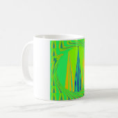 Helles Design Edgy Geometrie Neon Muster Kaffeetasse (Vorderseite Links)