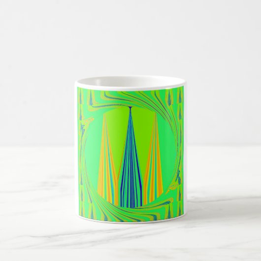 Helles Design Edgy Geometrie Neon Muster Kaffeetasse (Mittel)