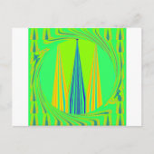 Helles Design Edgy Geometrie Neon Muster Postkarte (Vorderseite)