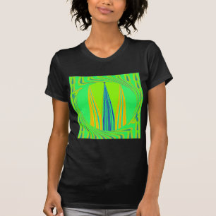 Helles Design Edgy Geometrie Neon Muster T-Shirt