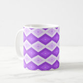 Helles Diamantmuster in Lila Kaffeetasse (Vorderseite Links)