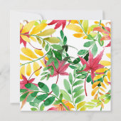 Helles Erntedank-Dinner mit bunten Rahmen Einladung (Rückseite)