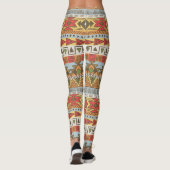 Helles ethnisches nahtloses Muster, farbenfroh. Leggings (Rückseite)