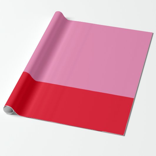 Helles Farbblock Solid Stripe Muster Rosa Geschenkpapier (Ungerollt)