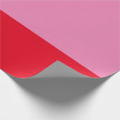 Helles Farbblock Solid Stripe Muster Rosa Geschenkpapier (Ecke)
