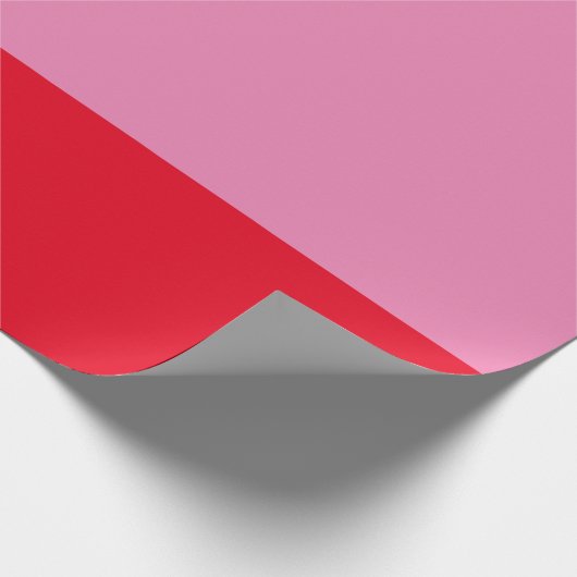 Helles Farbblock Solid Stripe Muster Rosa Geschenkpapier (Ecke)