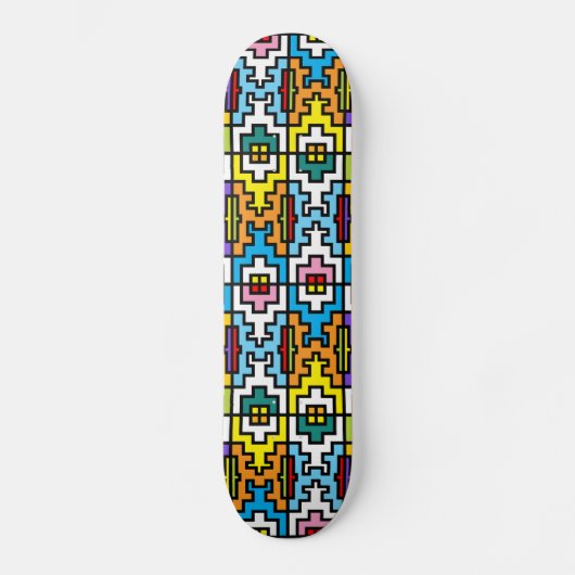 Helles Farbeafrikanermuster Skateboard (Vorderseite)