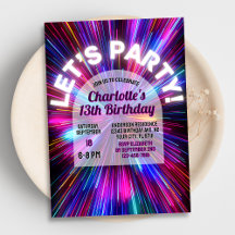 Helles farbenfroh rosa Neon Glow Teen Girl Birthda