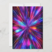 Helles farbenfroh rosa Neon Glow Teen Girl Birthda Einladung (Rückseite)