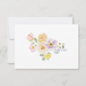 Helles farbenfrohe Blumengarten Brautparty Dankeskarte (Rückseite)