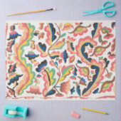 Helles farbenfrohe Boho Muster Decoupage Seidenpapier (Basteln)