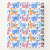 Helles, farbenfrohes Alpacatmuster Notizblock (Rückseite)