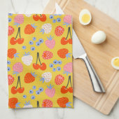 Helles, farbenfrohes Berry Frucht Muster Geschirrtuch (Viertel Falte)