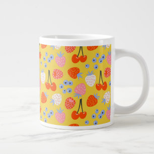 Helles, farbenfrohes Berry Frucht Muster Jumbo-Tasse