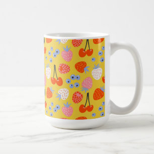 Helles, farbenfrohes Berry Frucht Muster Kaffeetasse