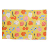 Helles, farbenfrohes Berry Frucht Muster Kissenbezug (Rückseite-Links)